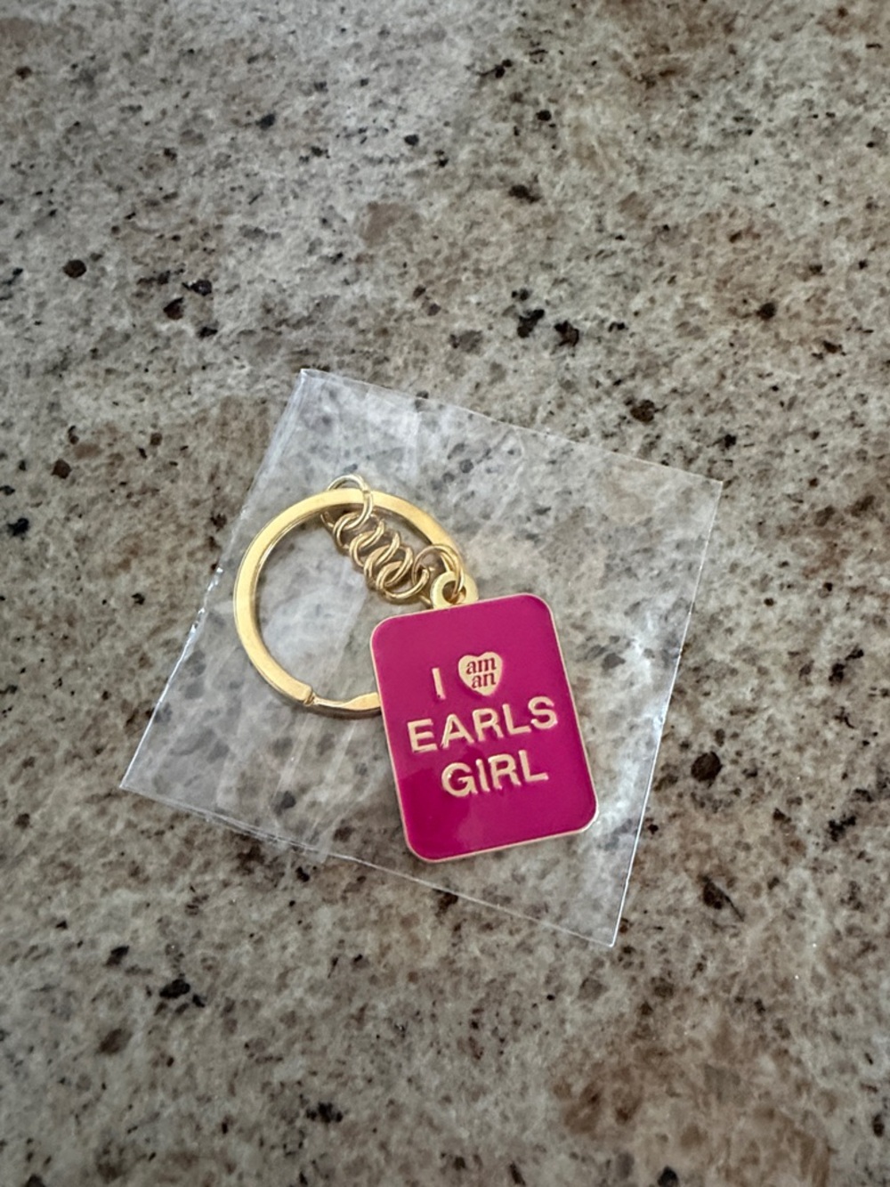 Pink & Gold "I am an Earls Girl" Keychain